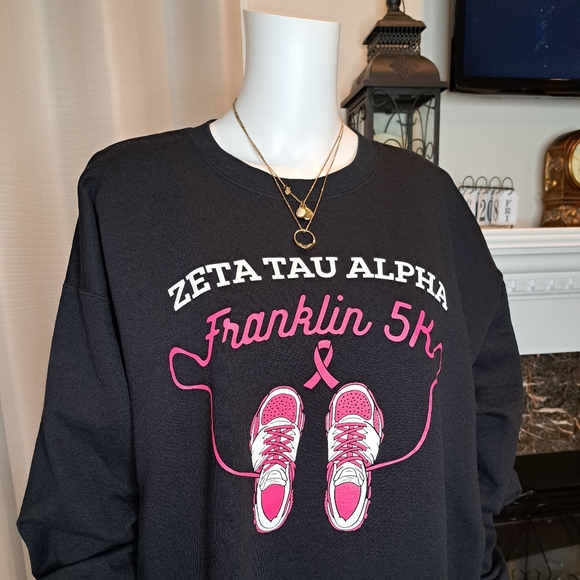 ZETA TAU ALPHA FRANKLIN 5K SWEATSHIRT, BLACK XL - Picture 2 of 7